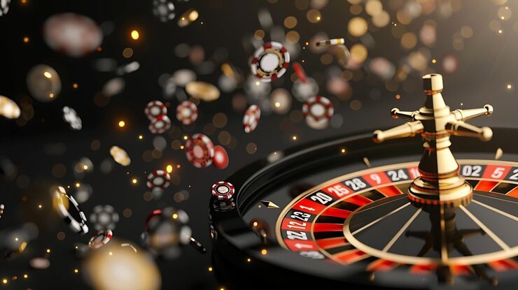 ricis Playtech slot game interface showing stake selection and spin controls